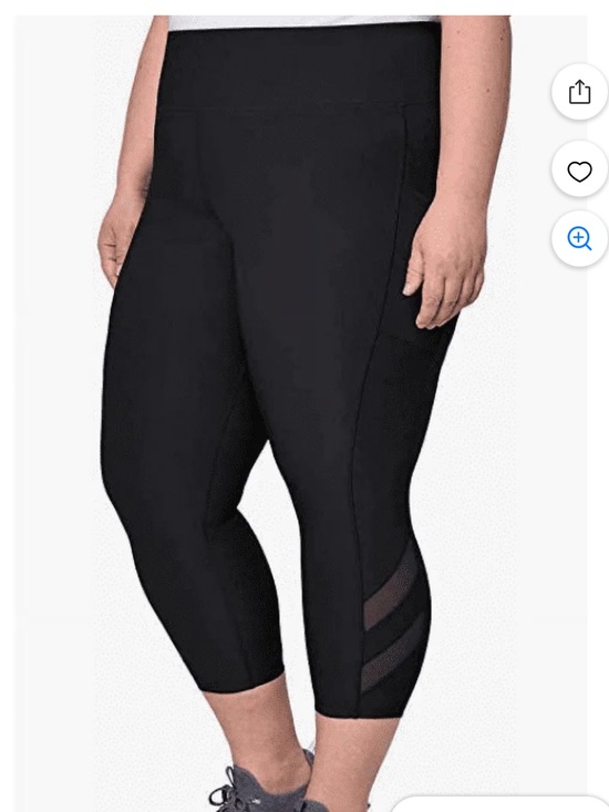 Mondetta Pants - Mondetta Black High-Waist Capri Leggings with Mesh Insets